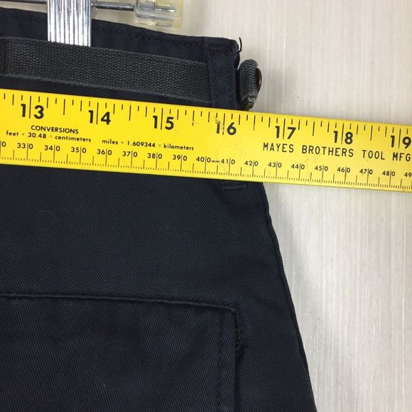 PROPPER Men's Black Cargo Pants 6-Pockets M/L Adjustable Waist Strap Zipper Fly - Picture 9 of 11